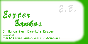 eszter bankos business card